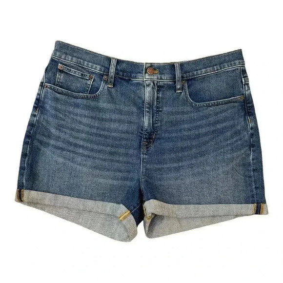 NEW J. Crew Women’s Size 14 (32) Dark Pacific Blue Wash Classic‎ Denim Short NWT - Picture 1 of 6